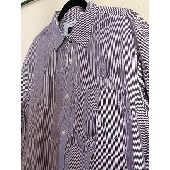 BANANA REPUBLIC Mens Cotton Long Sleeve Buttoned Striped Shirt size XL - Picture 4 of 11